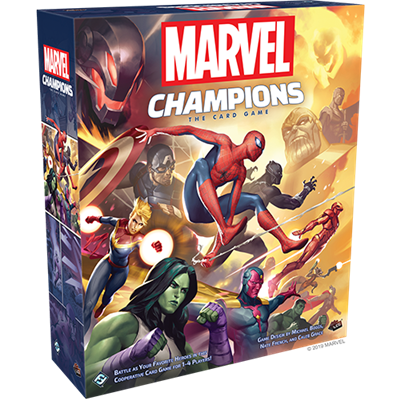 Marvel Champions: The Card Game core set box by Fantasy Flight Games