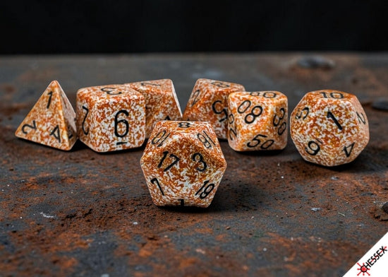 Speckled Rust Polyhedral 7-Dice Set