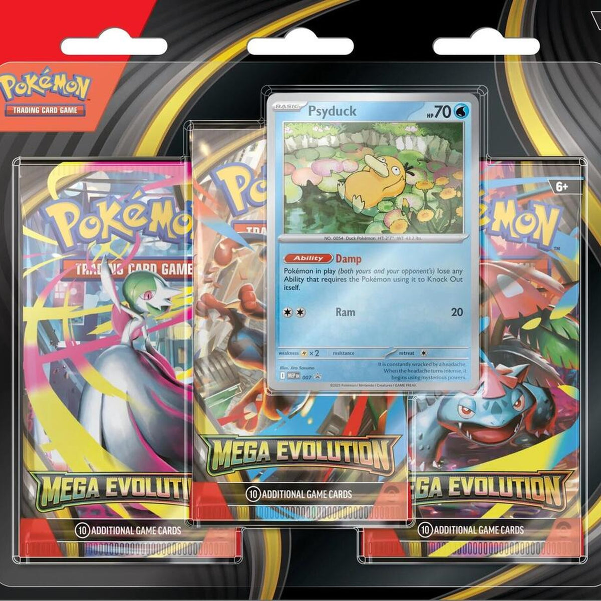 Mega Evolution 3 Pack Blister [Psyduck] - ME01: Mega Evolution (MEG)