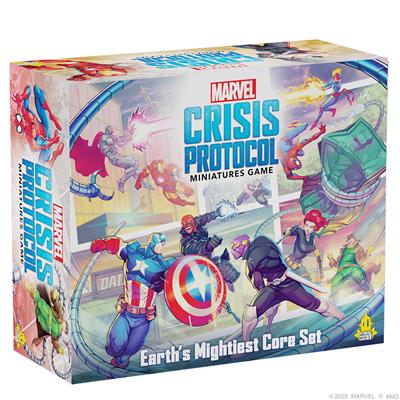 Marvel: Crisis Protocol Earth's Mightiest Core Set miniatures game box by Atomic Mass Games