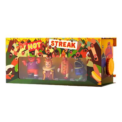 Hot Streak mascot racing party game box by CMYK