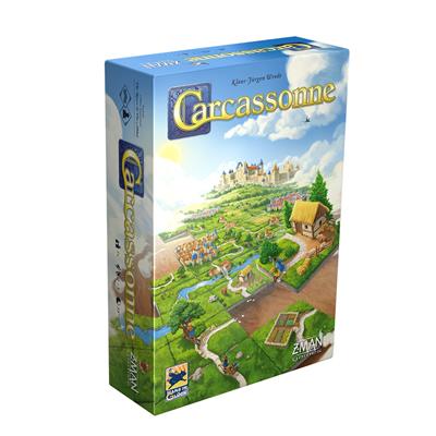 Carcassonne board game box by Z-Man Games and Hans im Glück